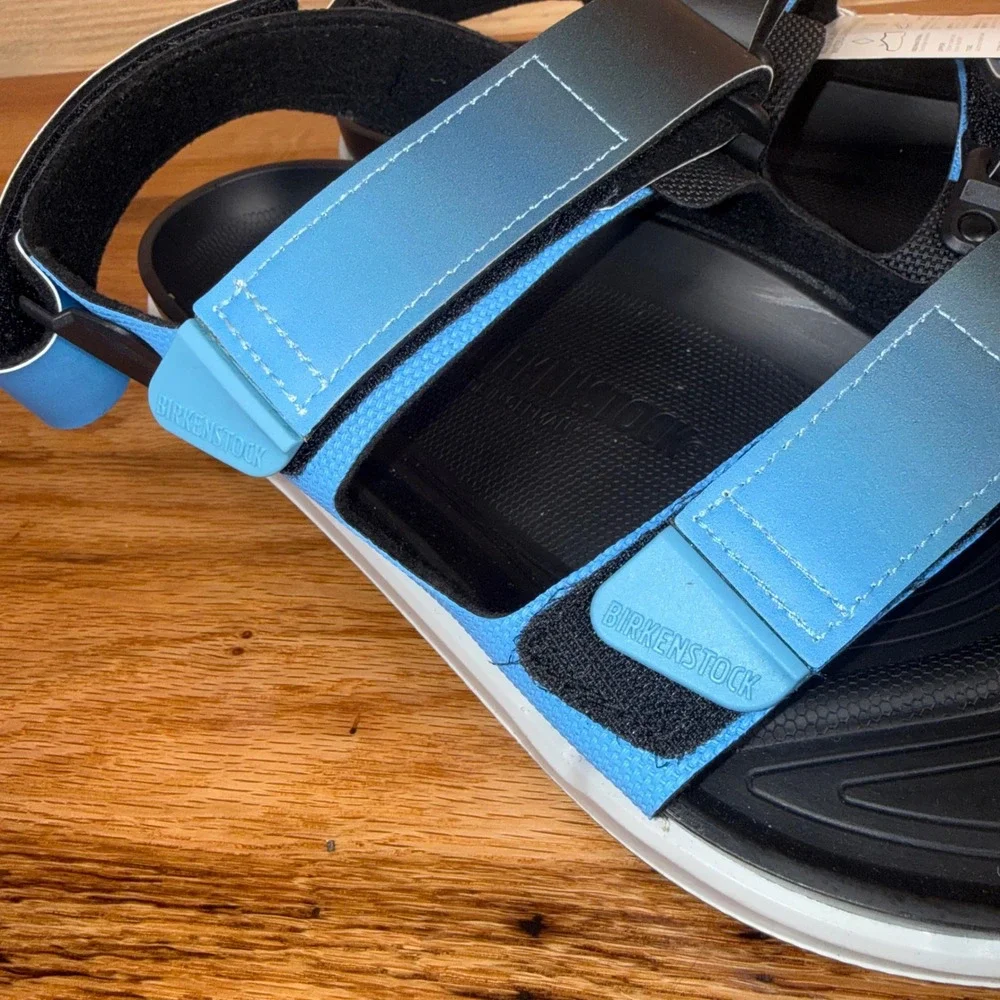 Birkenstock Mogami Terra Black Cyan Blue Sandals Mens 11 EU 44 1022416 New